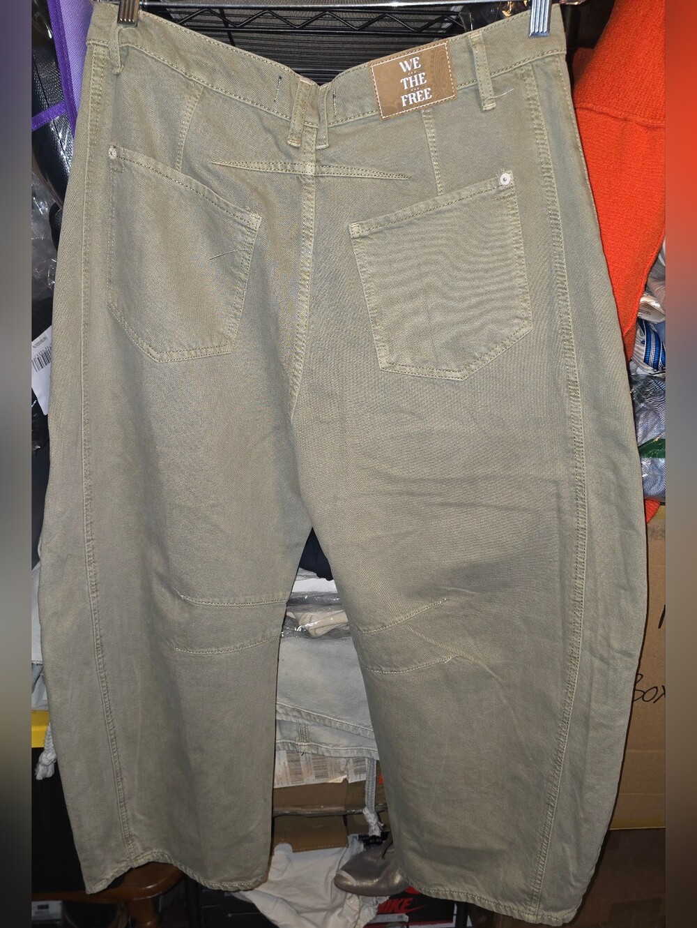 WE THE FREE PEOPLE GOOD LUCK MID RISE BARREL JEANS - Picture 4 of 6